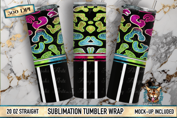 Download Split Striped Peekaboo Glitter Leopard - Premium Resources