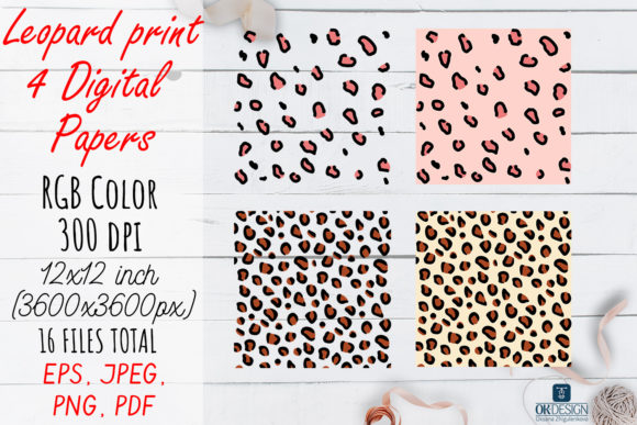 Download Animal Digital Paper Pack. Leopard Print - Premium Bundle