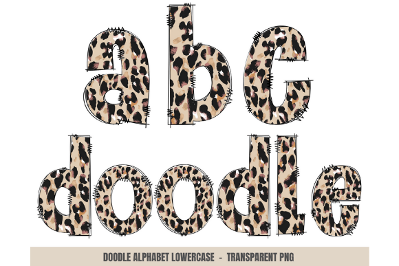 Download Leopard Print Tumbler + Doodle Alphabet - Premium Bundle