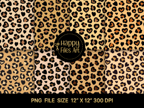 Download Leopard Heart Print Digital Paper Pack - Premium Resources